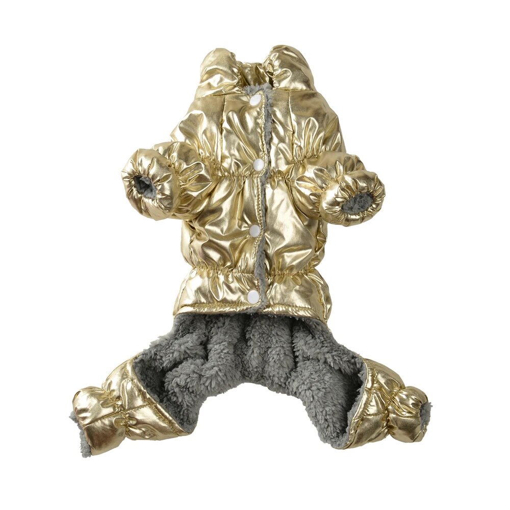 Holapet Водонепроницаемая флисовая куртка для собак золотого цвета M, Gold