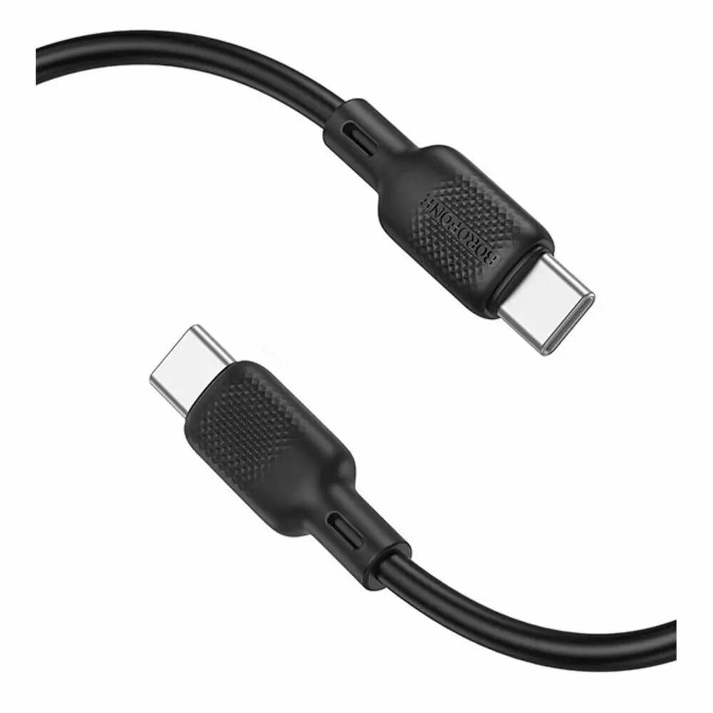 Кабель USB BOROFONE Lenny BX113, Type-C 3A, 2 м, чёрный, силиконовый — фото 1