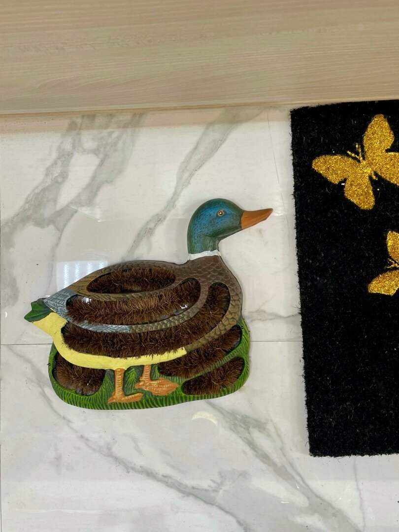 Коврик придверный для чистки обуви Утка коричневый Casaentera 36х28х7 см CE09-OT-41386