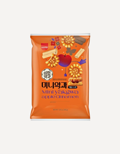 Изображение товара Пшеничное печенье Mini Yakgwa со вкусом яблока и корицы 200 г, Южная Корея