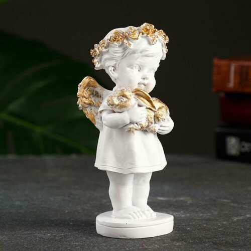 Фигура Ангелочек с кроликом размер 7 х 7 х 17 см цвет белый 686₽