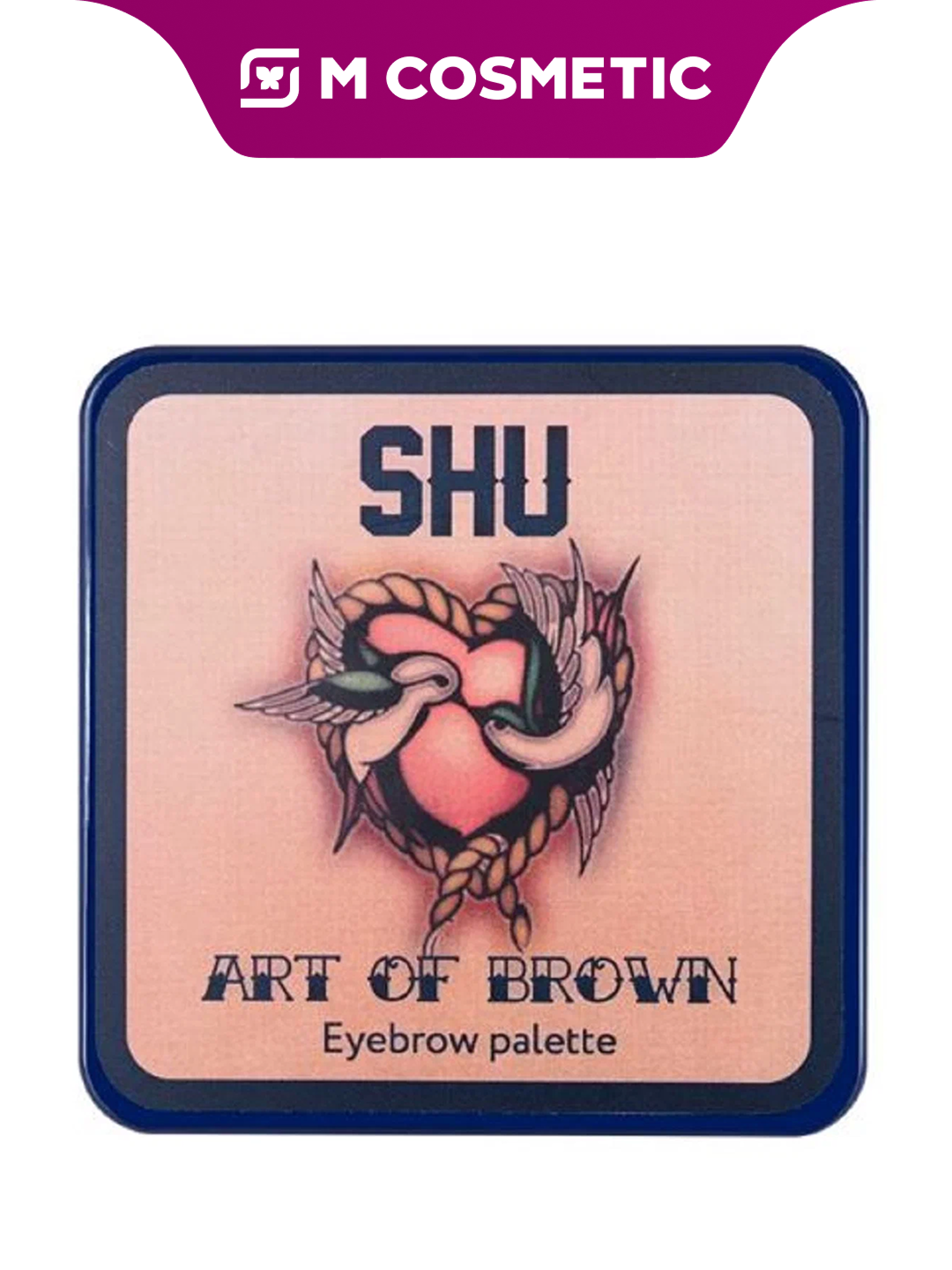 Палетка SHU Art of Brown № 202, кремовая текстура, водостойкая, без талька