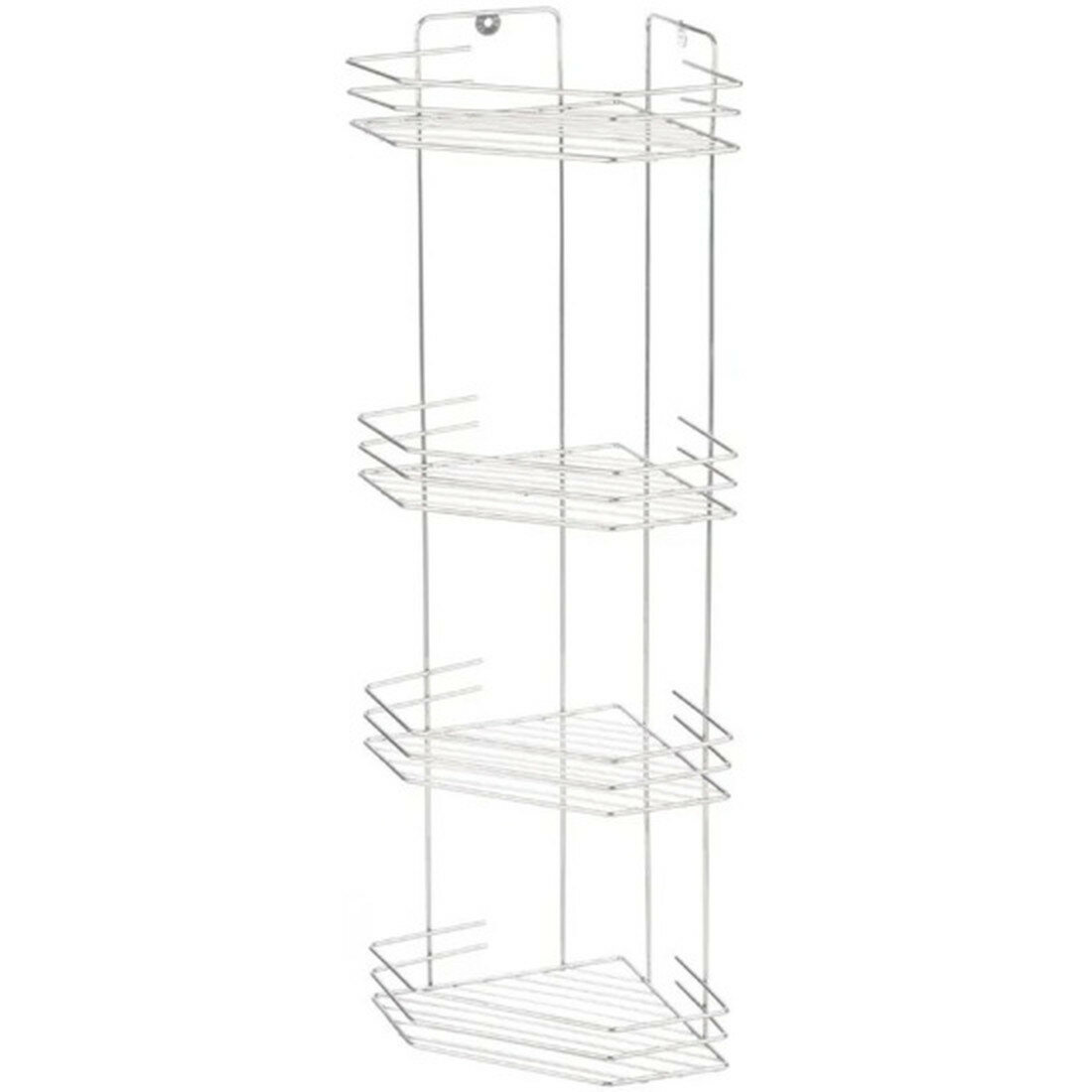 Полка Рыжий Кот 310849 угловая подвесная сталь 4 яруса цвет серебро