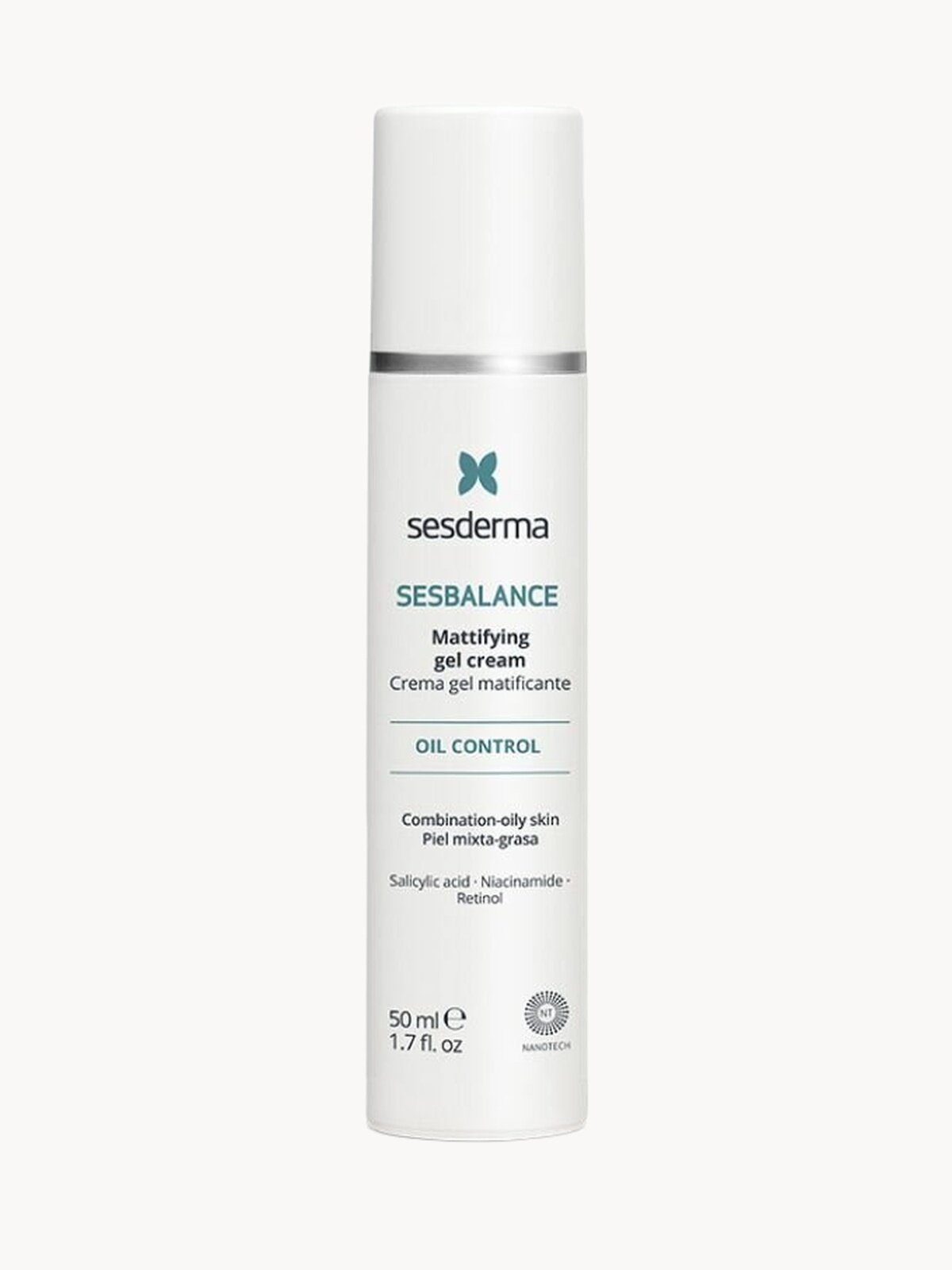 Sesderma SESBALANCE Крем-гель для лица себорегулирующий на основе ниацинамида, ретинола и салициловой кислоты, 50 мл