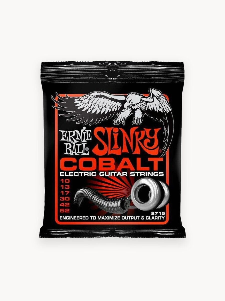 Ernie Ball 2715 струны для эл. гитары Cobalt Skinny Top Heavy Bottom Slinky (10-13-17-30-42-52)