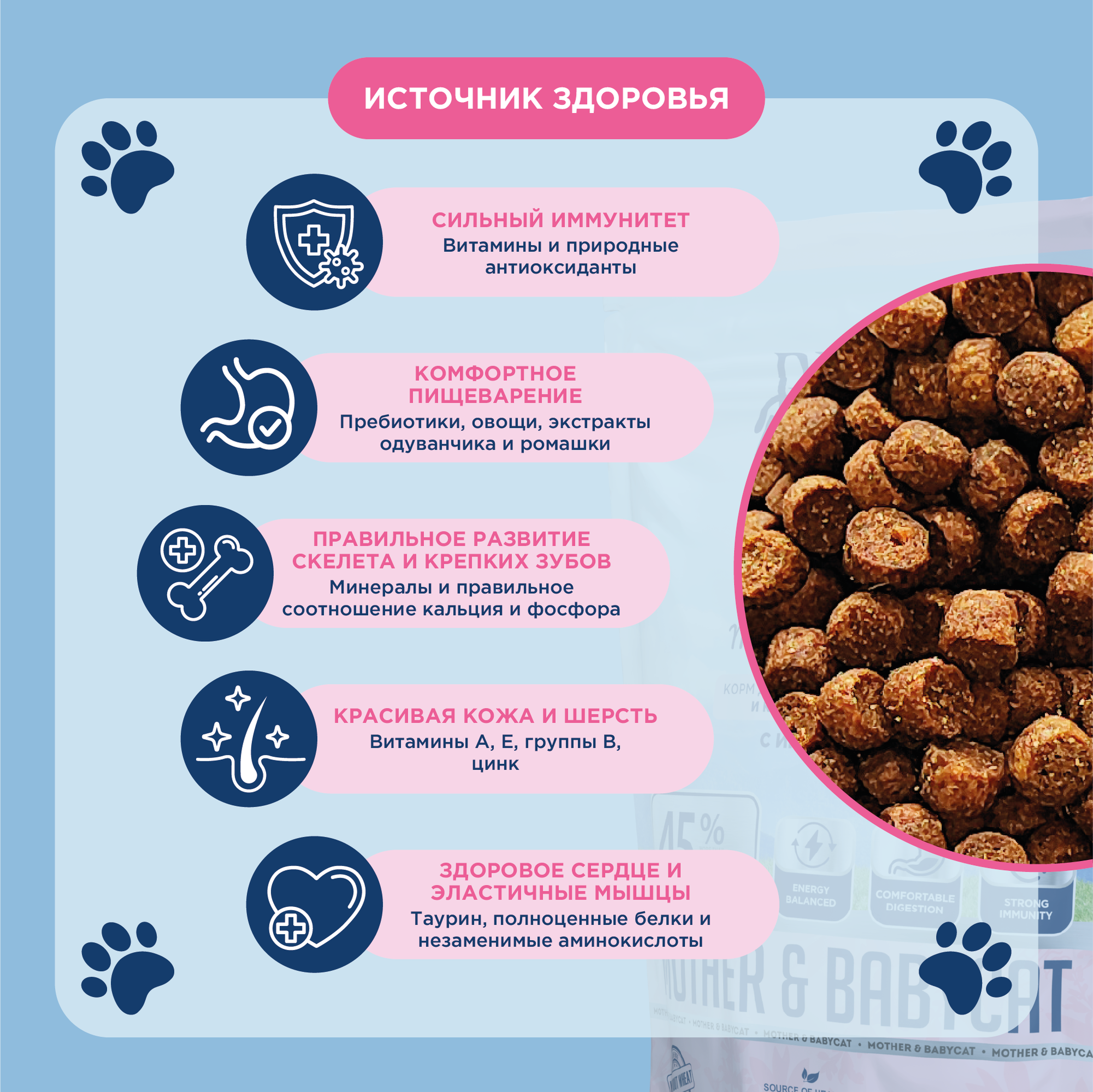 Корм сухой для котят с индейкой 400г — фото 1