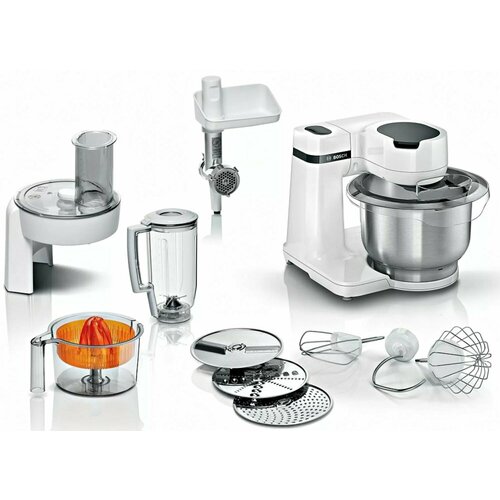 Кухонный комбайн Bosch MUMS2EW40, блендер, соковыжималка, мясорубка, 4 скорости, 700 Вт, белый