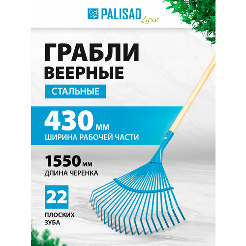 Грабли веерные PALISAD 617885 (155 см) голубой