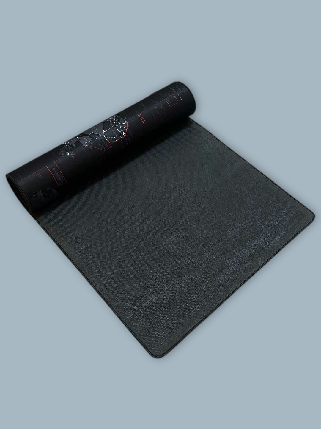 Коврик для мыши Карта мира, 90×40 см, прошитые края, нескользящее основание, ткань/резина — фото 1