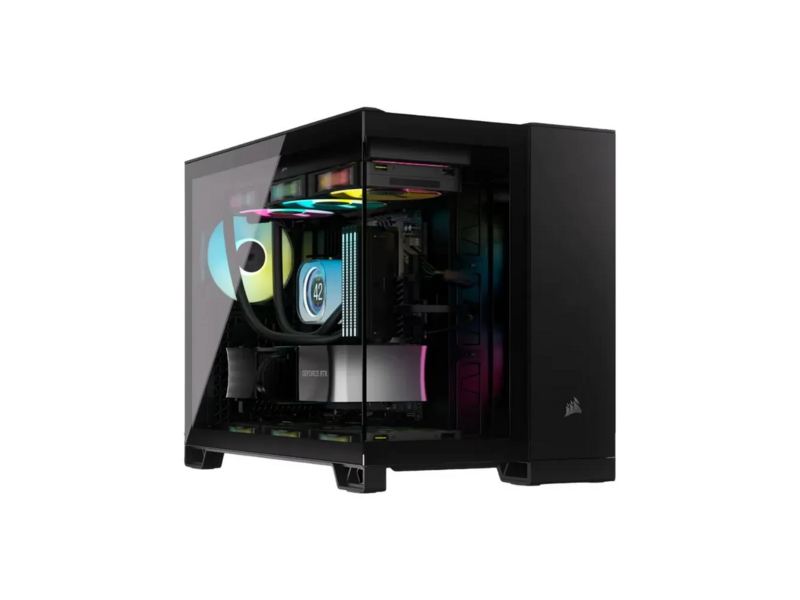 Корпус без блока питания корпус без блока питания/ Case 2500X Airflow, Midi-Tower, TG, no fan, 2xUSB-A 3.2, 1xUSB 3.2 Type-C, mATX, mITX Black