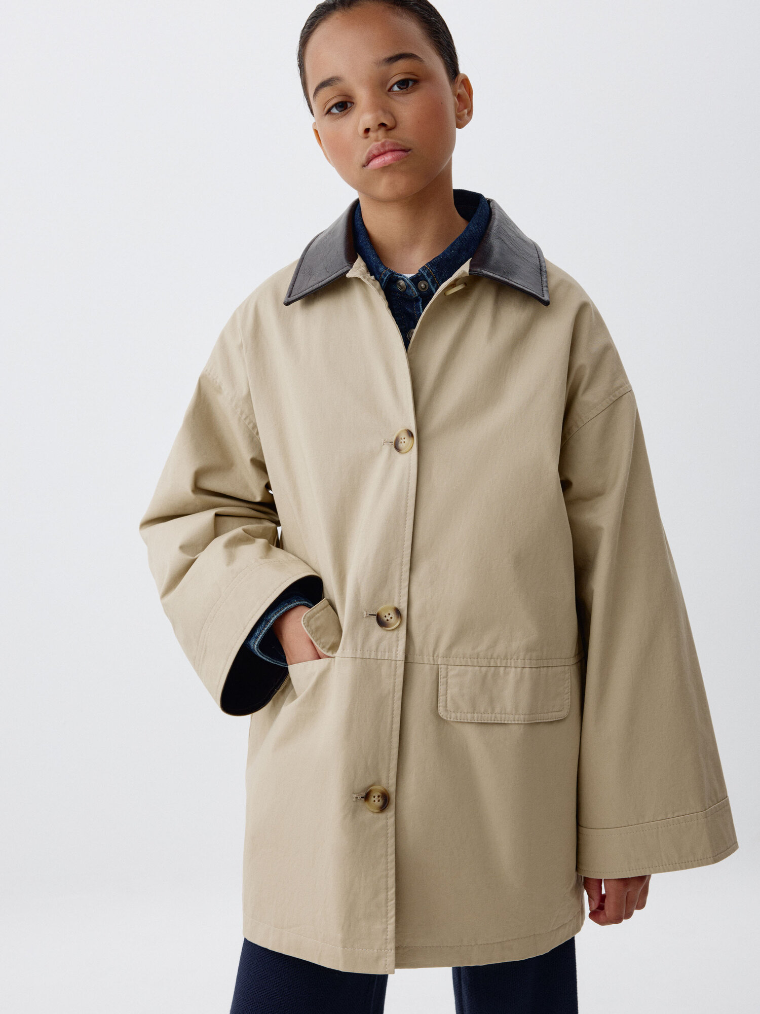 Плащ Sela размер 164 бежевый