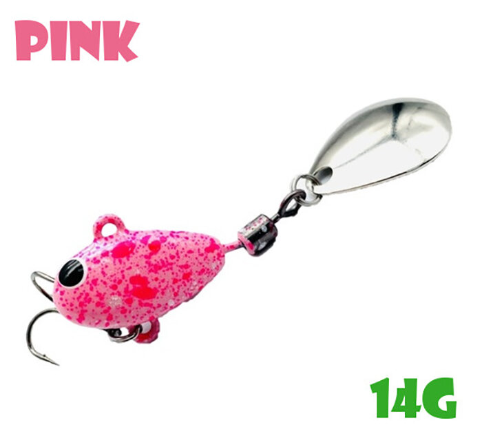 Блесна Тейл-Спиннер для рыбалки Uf-Studio Hurricane 14g #Pink