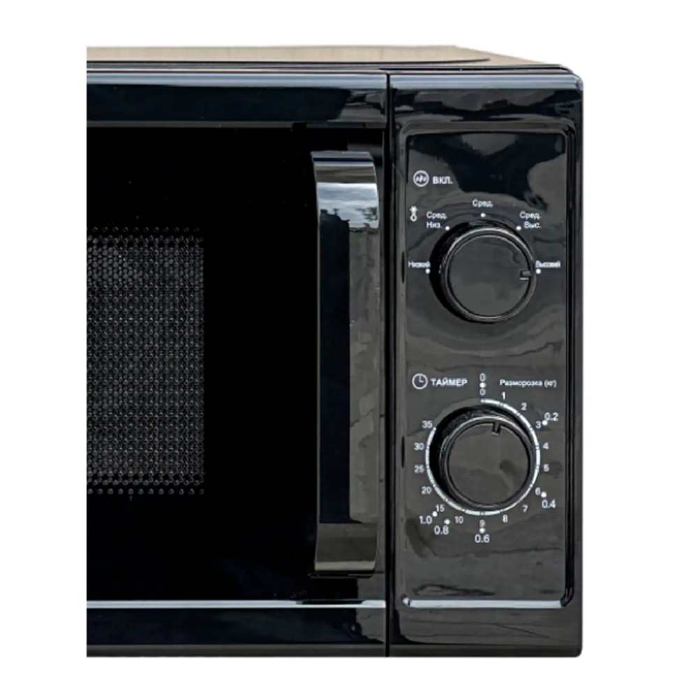 Микроволновая печь Goodwell GMF-2012 BL Black, механическое, Мощность 800 vt, уровней мощности 6, Разморозка, подогрев — фото 1