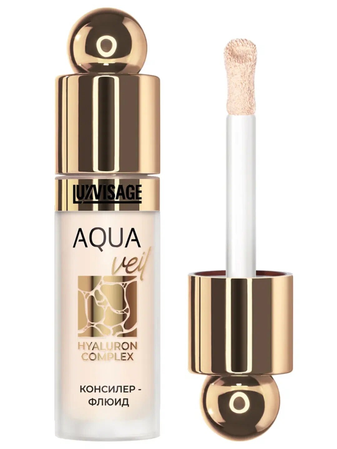 Консилер для лица флюид LUXVISAGE AQUA veil HYALURON COMPLEX тон 102 Light