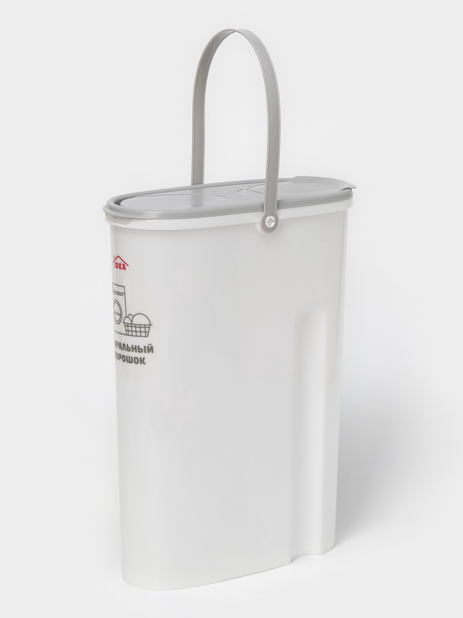 Контейнер для стирального порошка 5 л 11×24.6×32 см серый