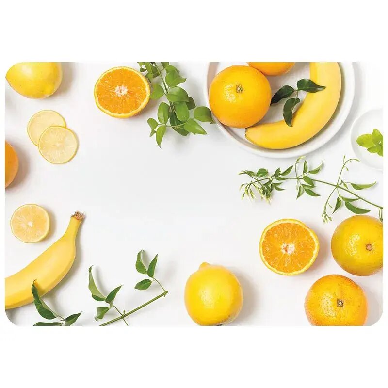 Салфетки сервировочные 'Свежесть лета' комплект 10 шт пластик 40х28 см фруктовый принт