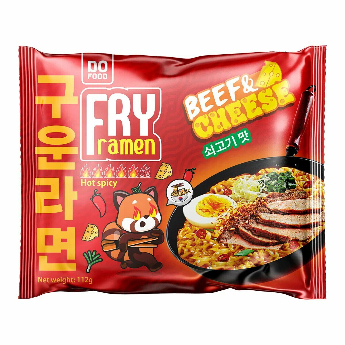 "FRY Ramen Beef and cheese" со вкусом курицы и двойного сыра Do Food 112 г — фото 1