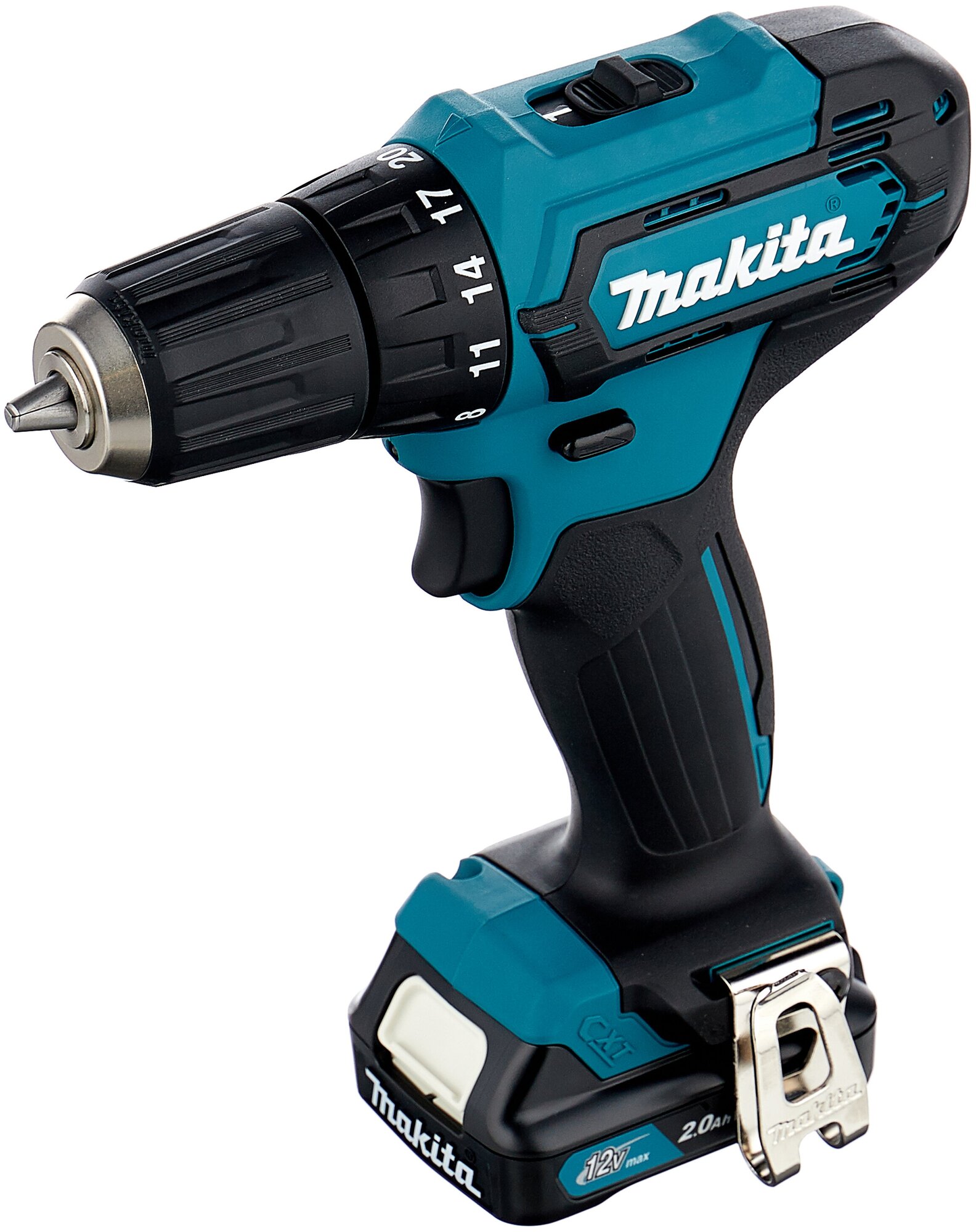 Дрель-шуруповерт аккумуляторная Makita DF333DWAE CXT 12В, 2х2Ач — фото 1
