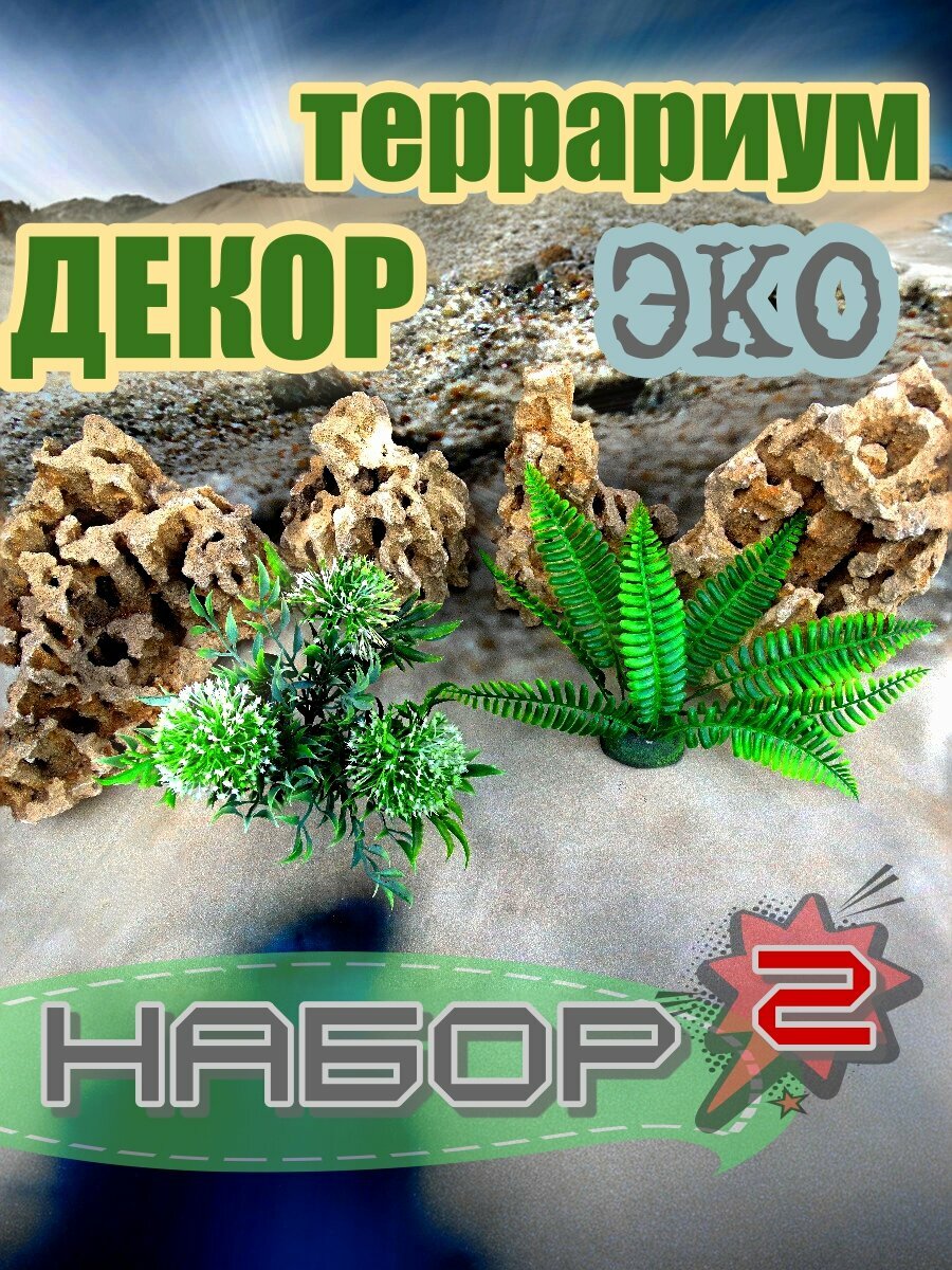 Набор ДЕКОР Террариум 2 шт для рептилий и амфибий ручная работа