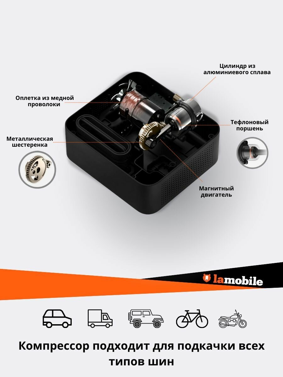 Картинки Компрессор 70mai "Midrive", поршневой, для автомобиля, черный