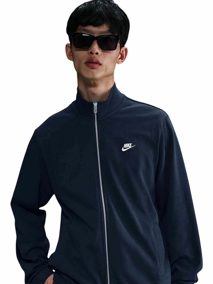 Олимпийка NIKE Club Knit Jacket, размер S, , синий