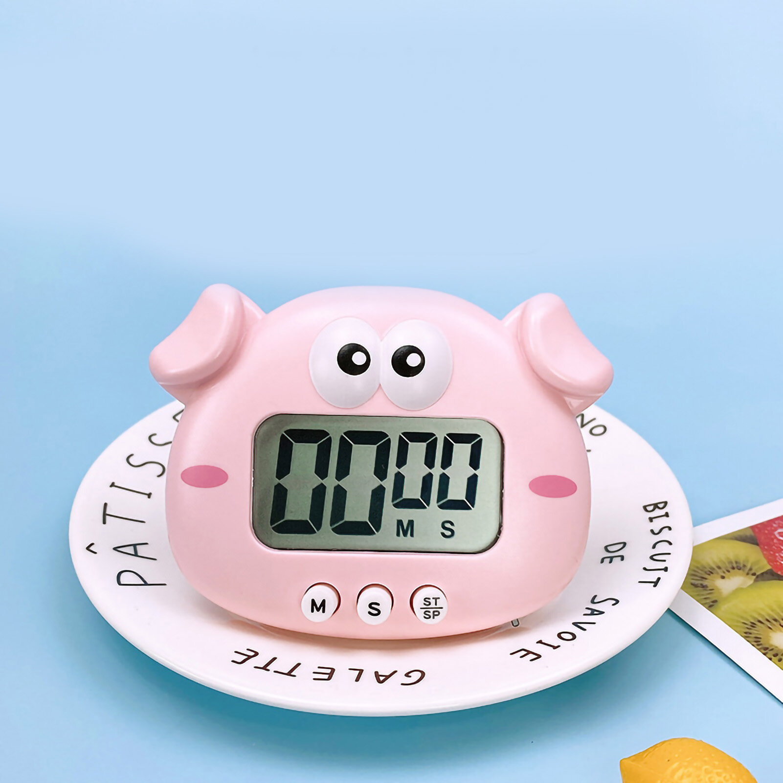 Цифровой таймер Animal Timer с магнитом для студентов, обратный отсчет 100 минут с батареей для кухни и использования с игрушкой Пегги-Пиг
