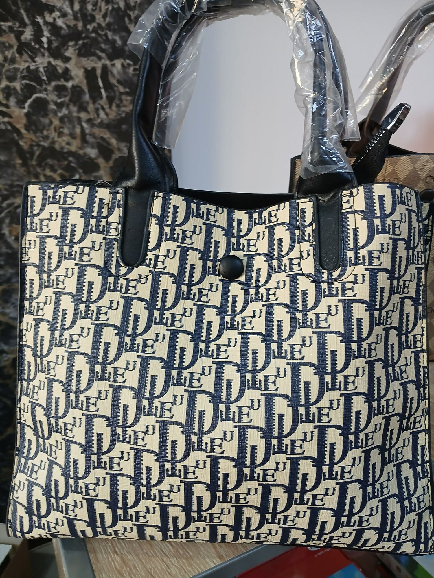 Сумка , фактура гладкая, серый — фото 1