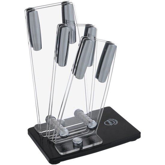 Подставка для ножей Tima 3 ячейки акрил/металл (DZ-002)