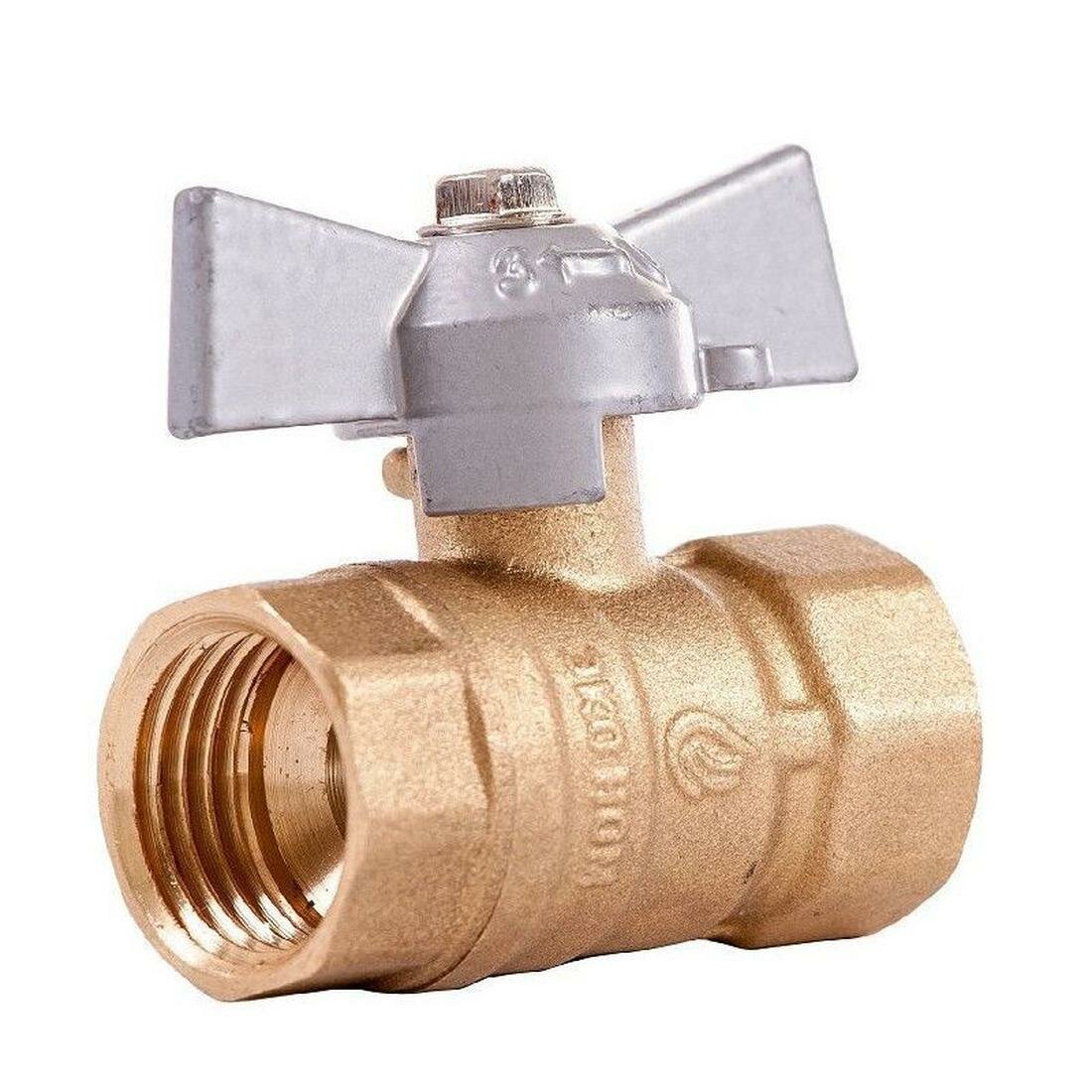 Кран шаровой 1/2" ВР-ВР, ручка-бабочка