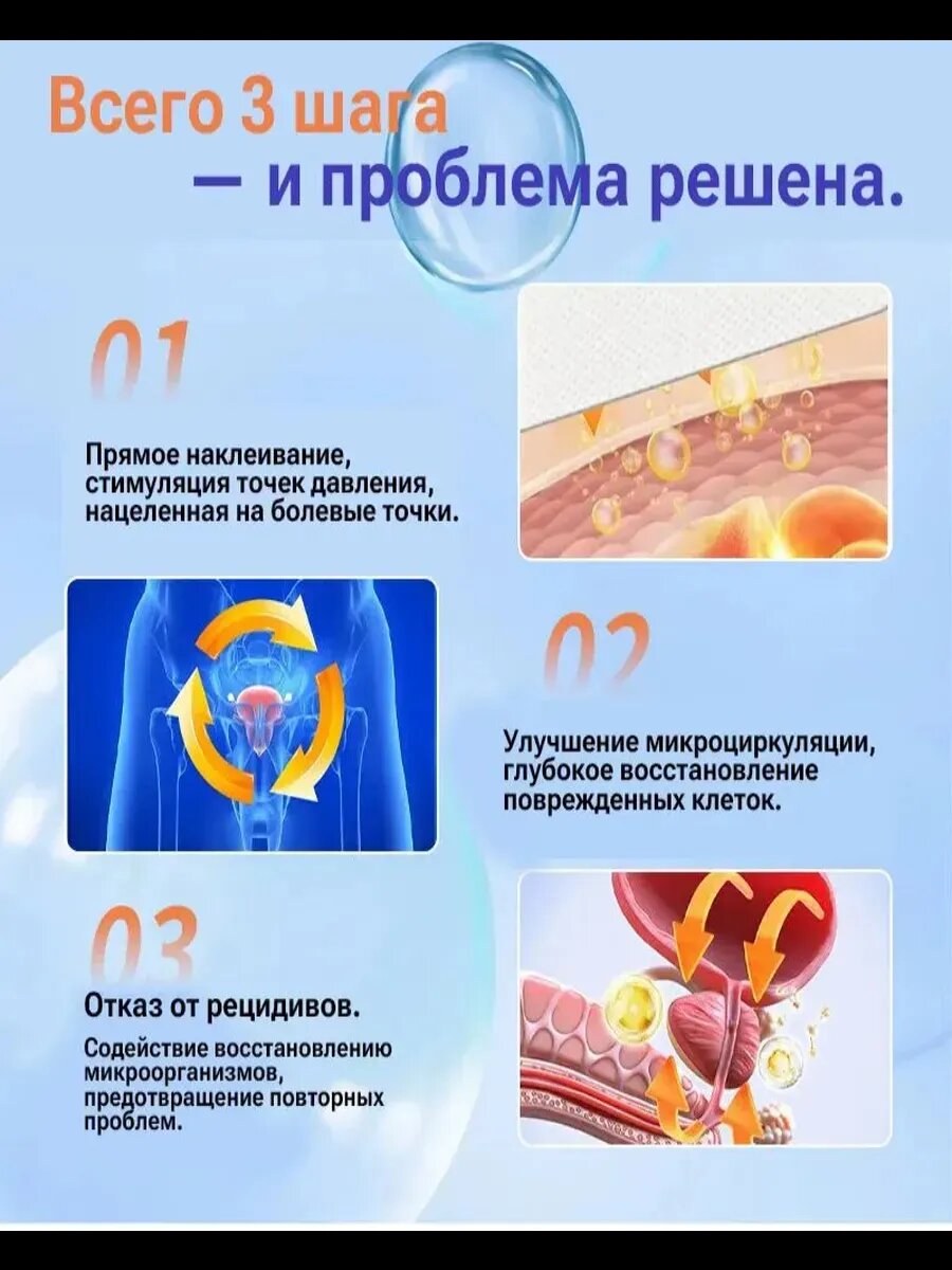 Препараты От Простатита Пластырь от простатита для мужчин, для облегчения учащённого мочеиспускания и восстановления мужской силы