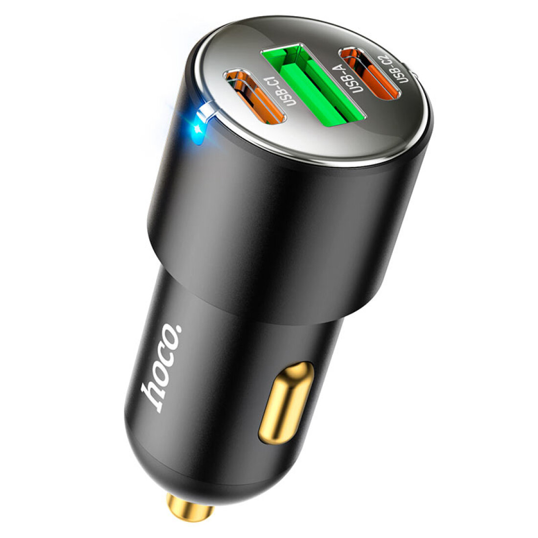 Автомобильное зарядное устройство, 1 USB QC3.0+2 PD 45W (NZ6), HOCO, черный