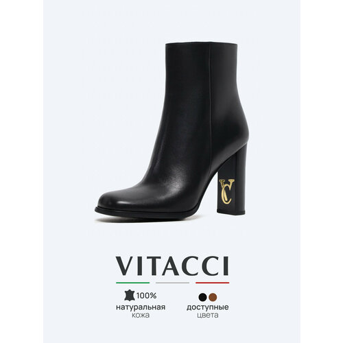 фото Полусапоги vitacci, размер 40, черный