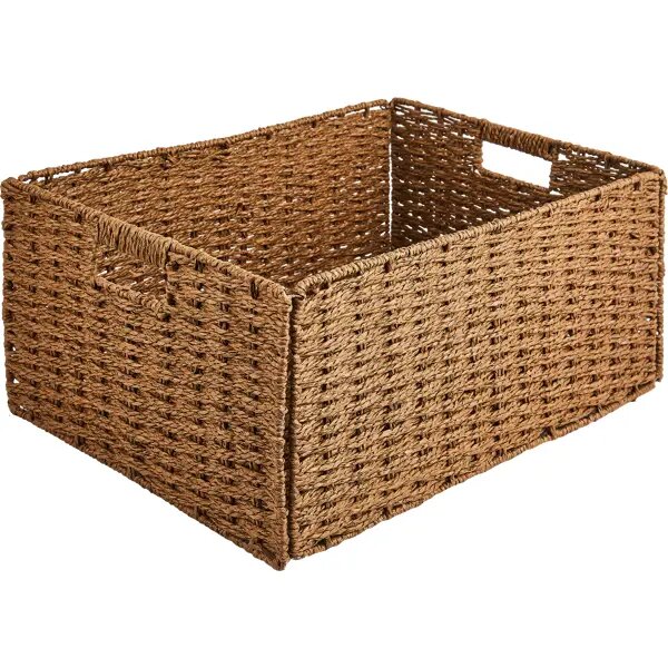 Корзина для хранения 45x21x33 см бумага цвет коричневый
