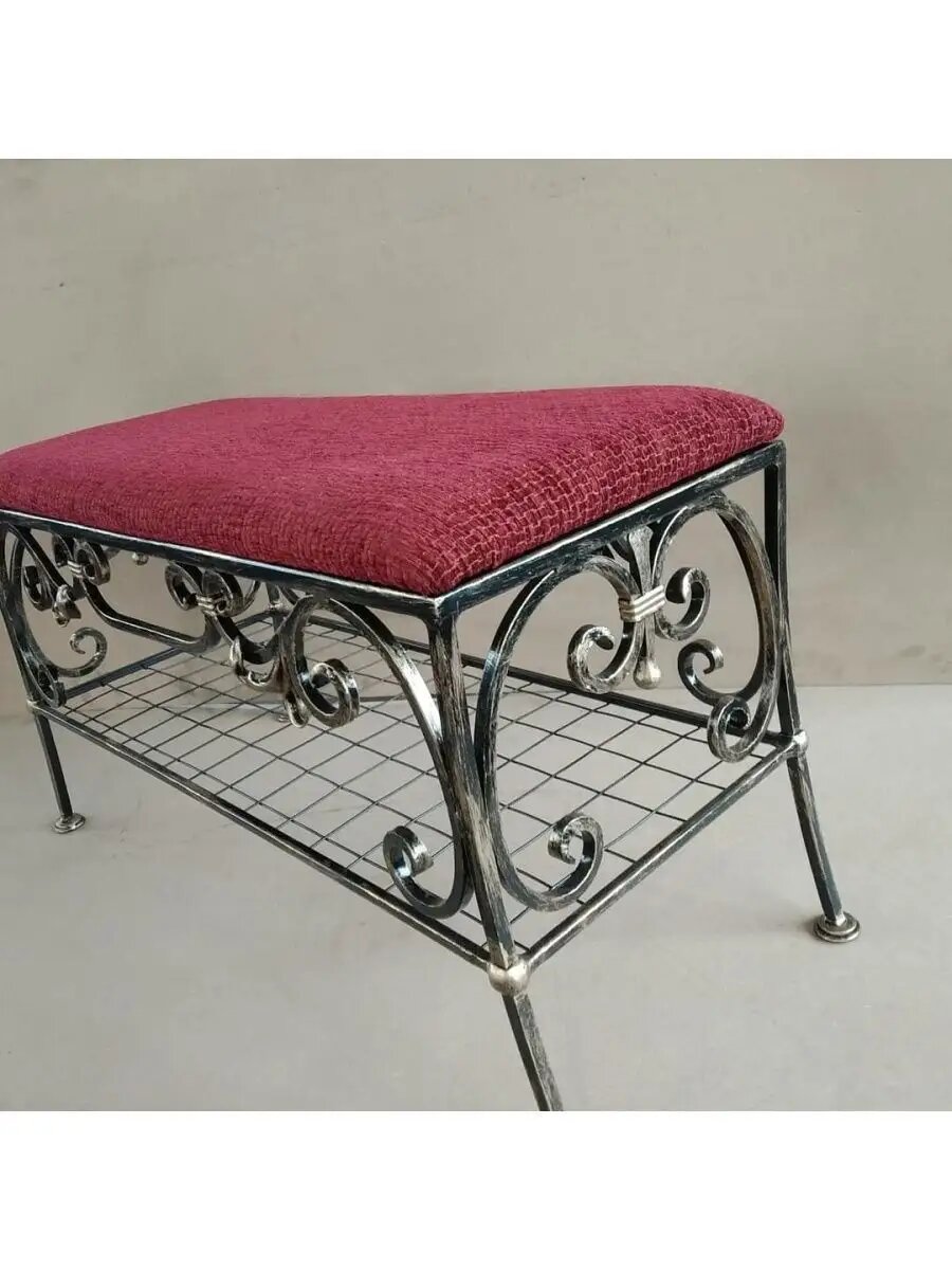 Кованая банкетка №60, Студия кованой мебели Нива, цвет античная бронза — фото 1