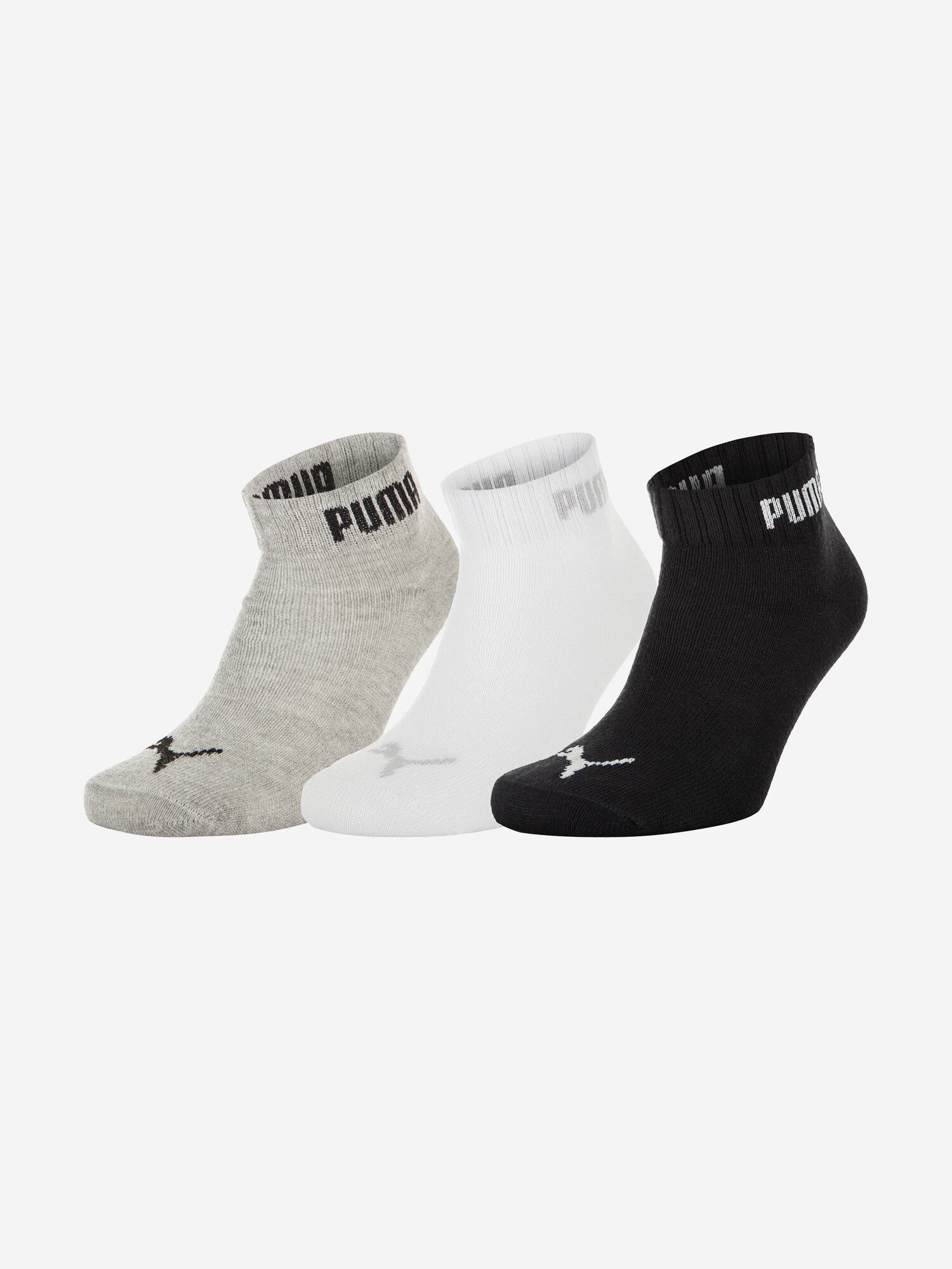 Носки PUMA, размер 35/38, серый/белый/черный