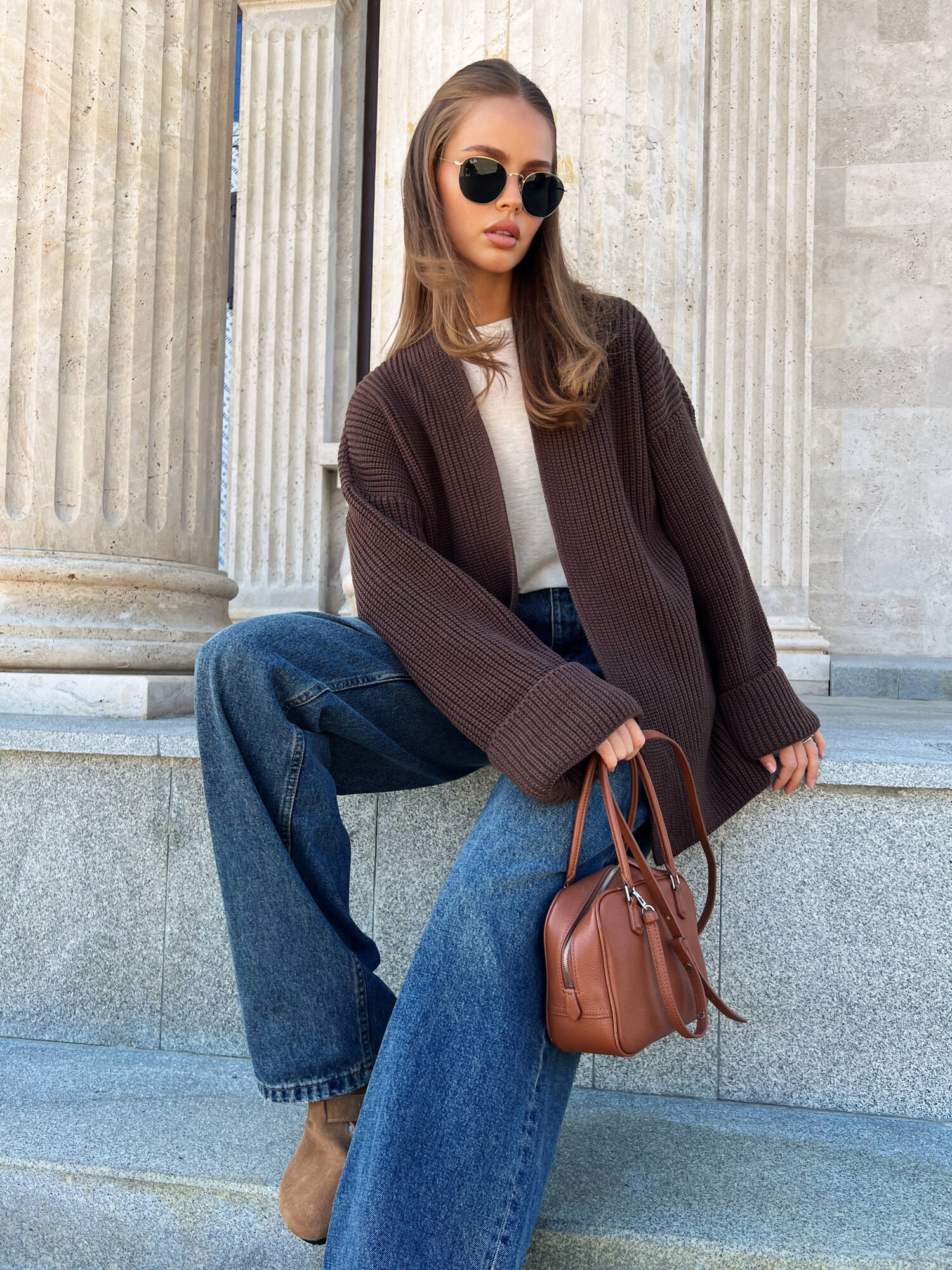 Кардиган Daffy World, размер 46-48, Шоколадный — фото 1