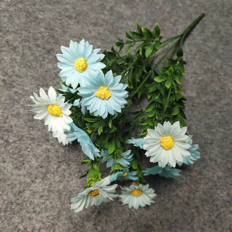 Fake crystal chrysanthemum floral stems multicolor home decor photography props faux botanical display