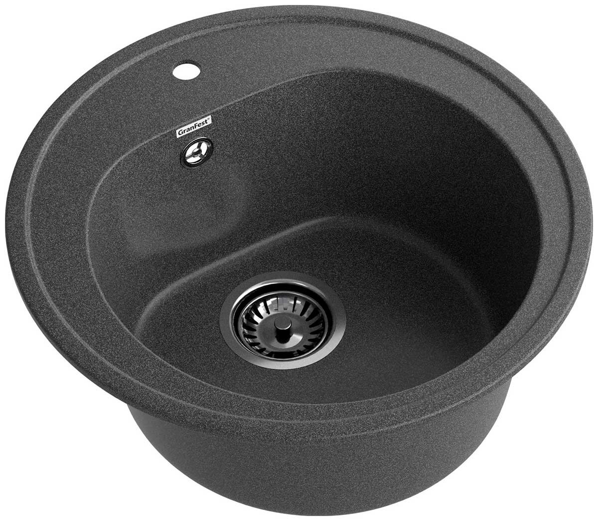 Кухонная мойка GranFest RONDO 510 1-чаша D-508мм графит (R-510 графит)