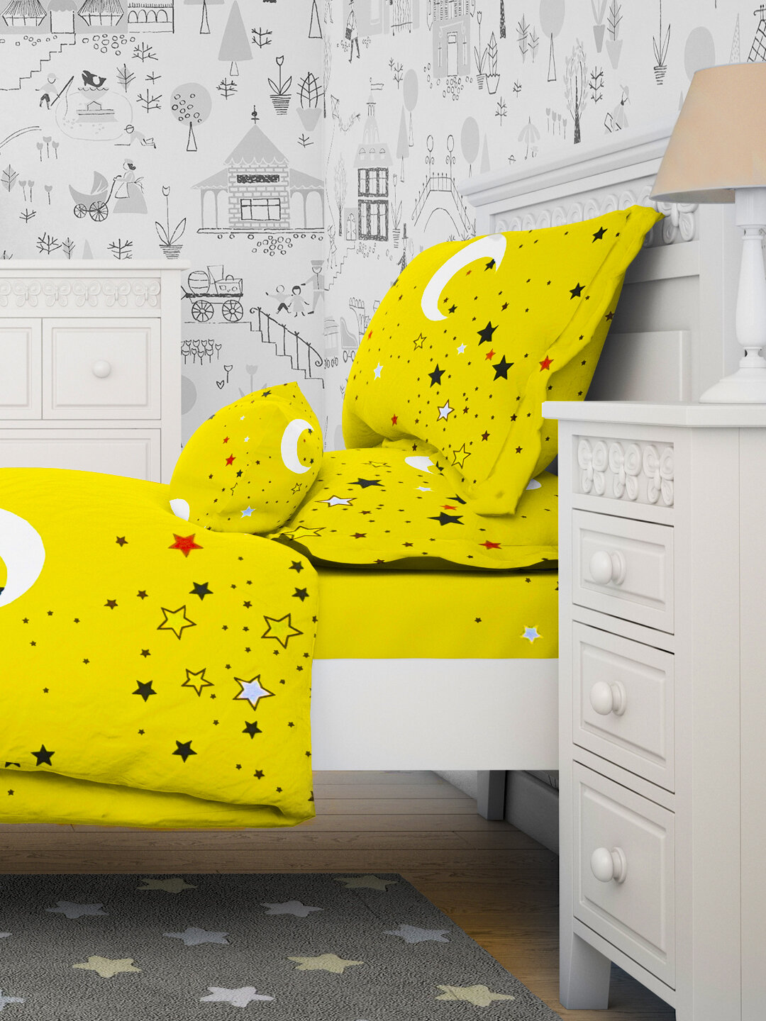 Детское постельное белье, односпальное, эко бамбук, простынь, пододеяльник, наволочка — фото 1