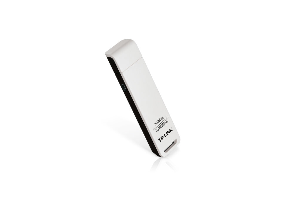 Беспроводной USB-адаптер TP-Link TL-WN821N, 300 Мб/с, 2 антенны, черный