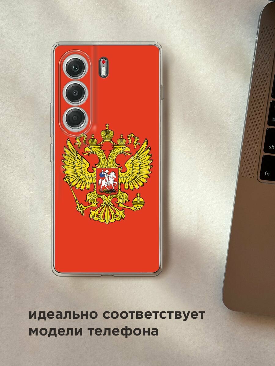 Чехол на Tecno Camon 40 / Текно Камон 40 с принтом "Герб России полотно" — фото 1