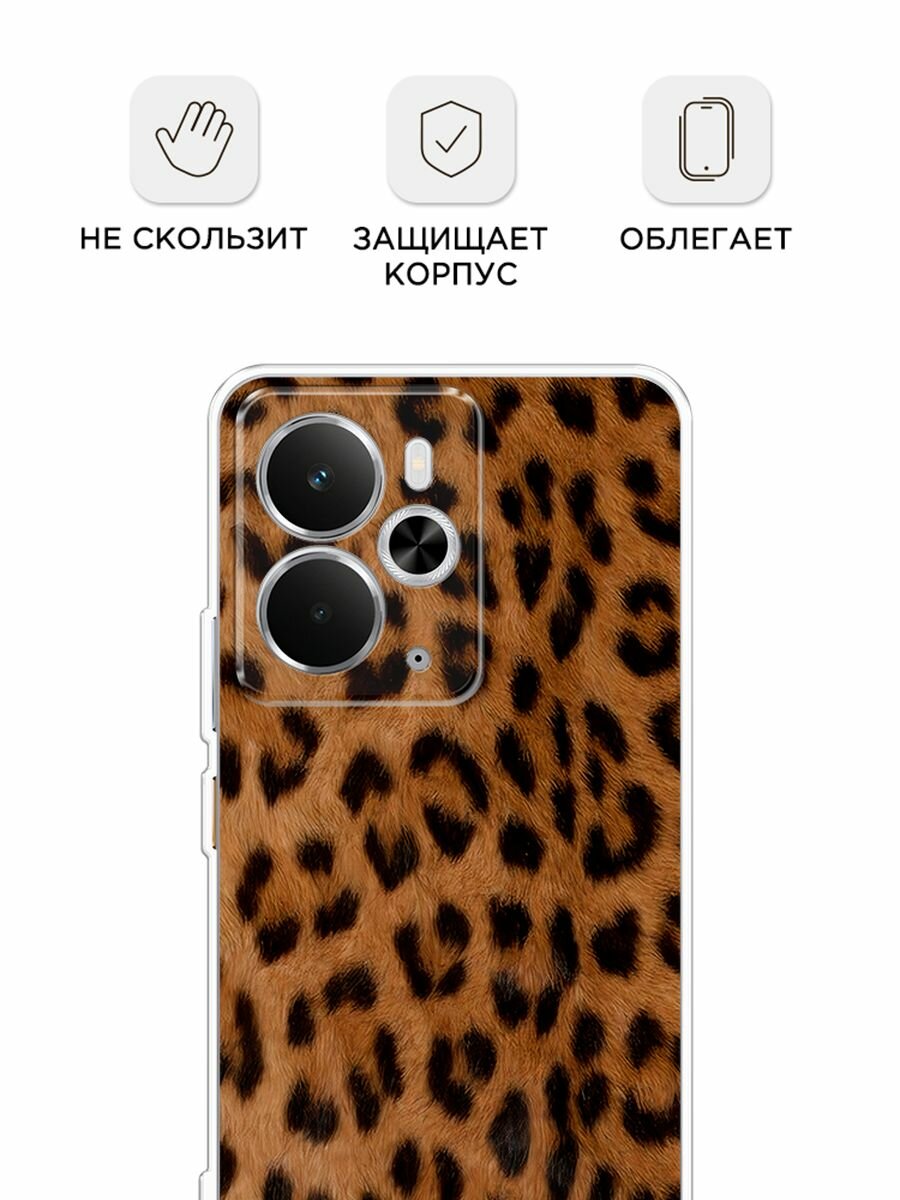 Чехол на Realme 14 5G / Реалми 14 5G с принтом "Мех леопарда" — фото 1