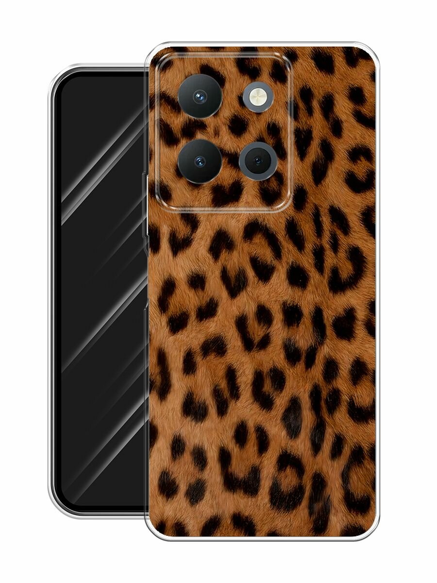 Силиконовый чехол на Vivo Y36 4G / Виво Y36 4G с принтом "Мех леопарда" — фото 1