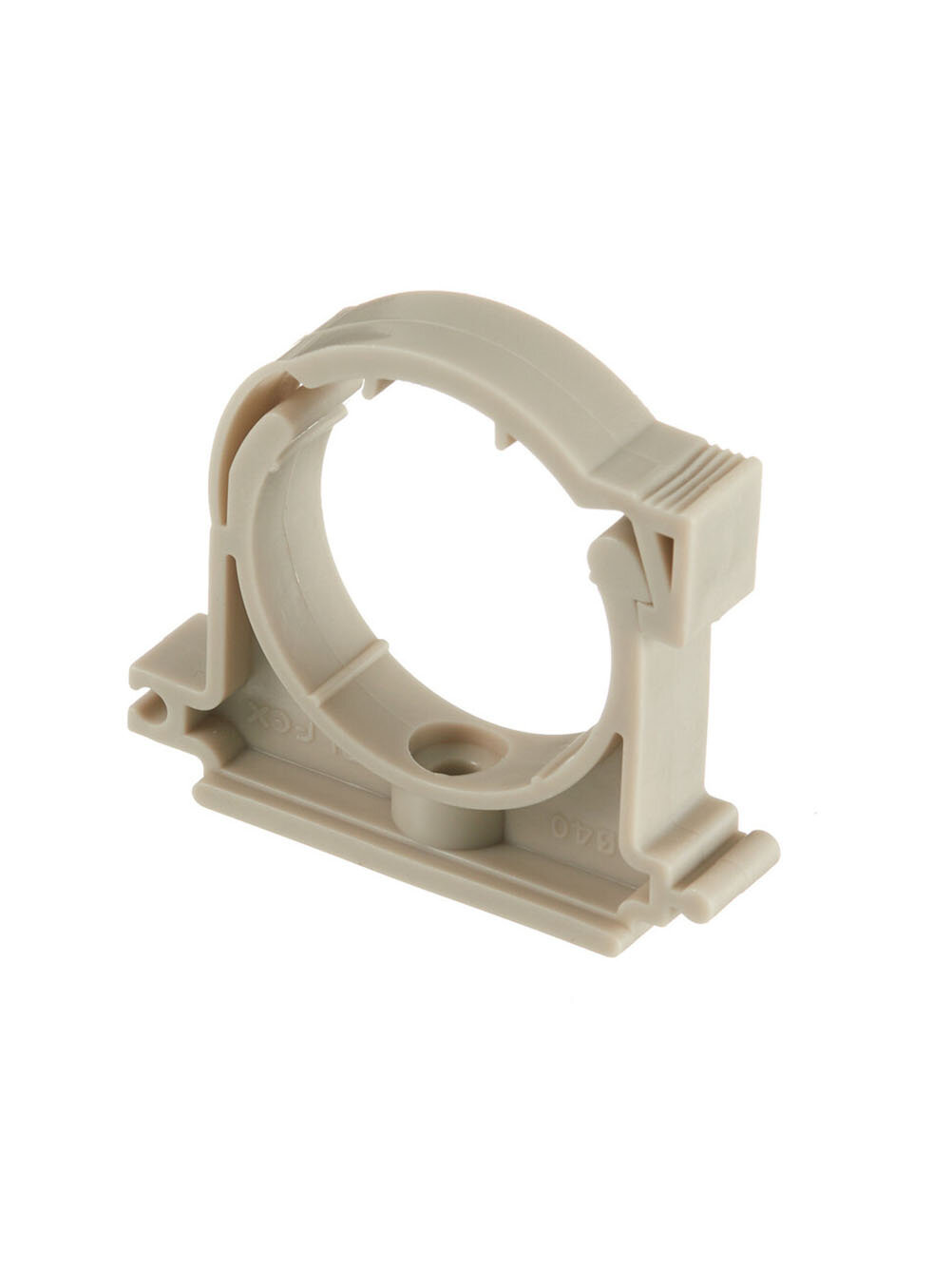 Фиксатор 40-42 мм для полипропиленовых труб с защелкой серый (10160040Г)