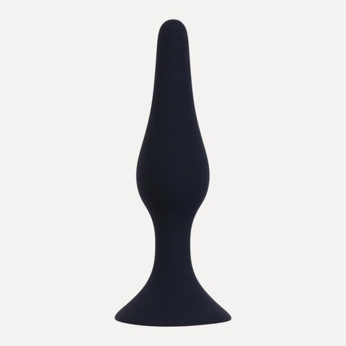 Изображение товара Анальная пробка конус, присоска, силикон Soft-touch, 12 х 3 см, черный