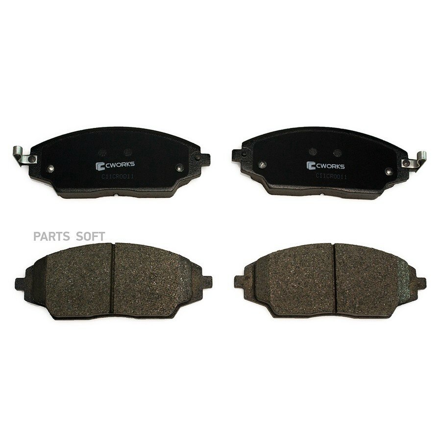 CWORKS C11CR0011 Тормозные колодки передние (Low Metallic) CWORKS C11CR0011