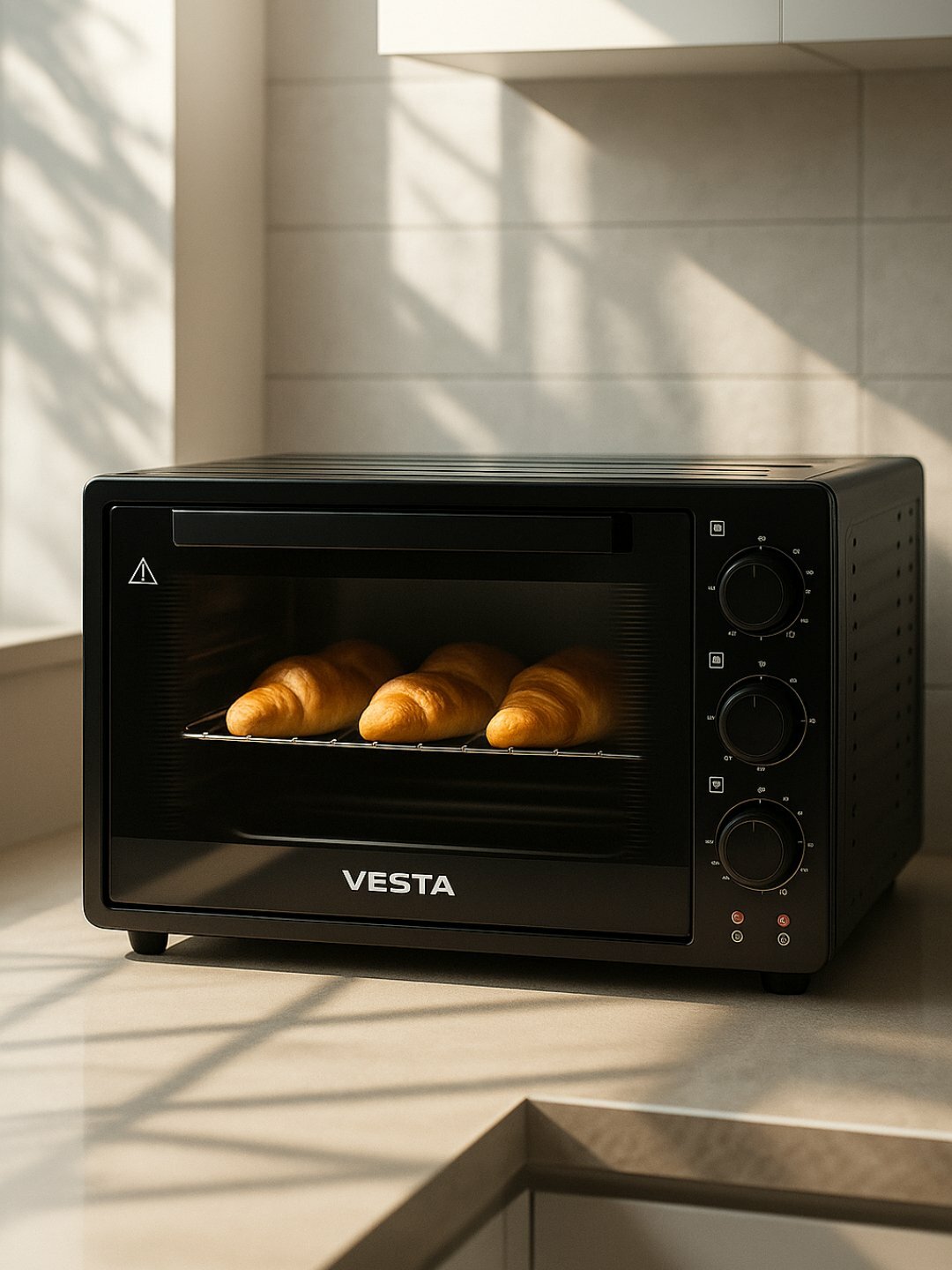 Мини-печь Vesta 4222 E — 42 л, 1800 Вт, гриль, конвекция, таймер, стильный дизайн