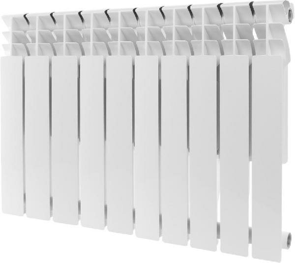 Радиатор алюминиевый ROMMER Plus 500 10 секций боковое подключение (RAL9016) RAL-3210-050010