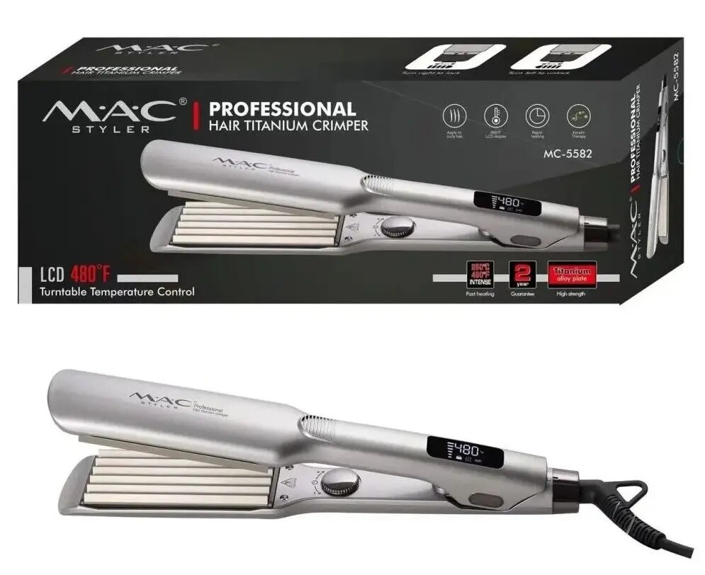 Гофре для волос M.A.C MC-5582, Безопасность: Автоматическое отключение, Длина сетевого шнура: 1.5 м, Количество режимов: 5