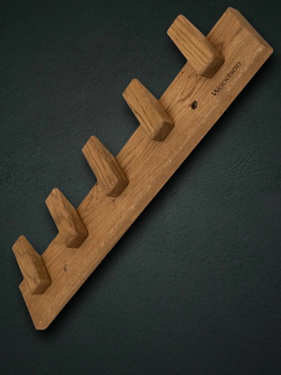 Вешалка Woodson D5, 5 креплений, дуб — фото 1